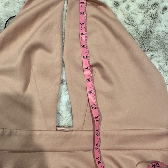 Bebe Embellished Neckline  Halter Pink Dress XL NWT - Picture 9 of 13